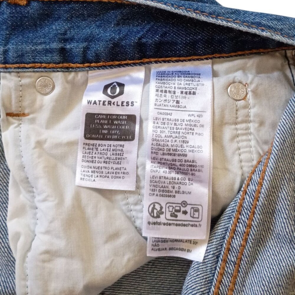 Levi's Womens Low Pro Relaxed Straight Jeans Light Wash Size 27 Mid Rise Vintage - Picture 7 of 12